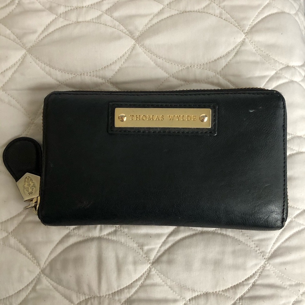 thomas wylde black leather wallet